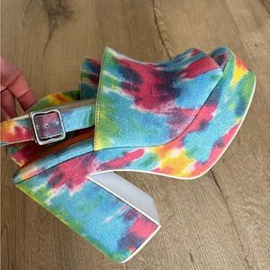 Jeffrey Campbell Mattix Tie-Dye Platform heals